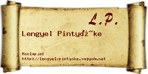 Lengyel Pintyőke névjegykártya